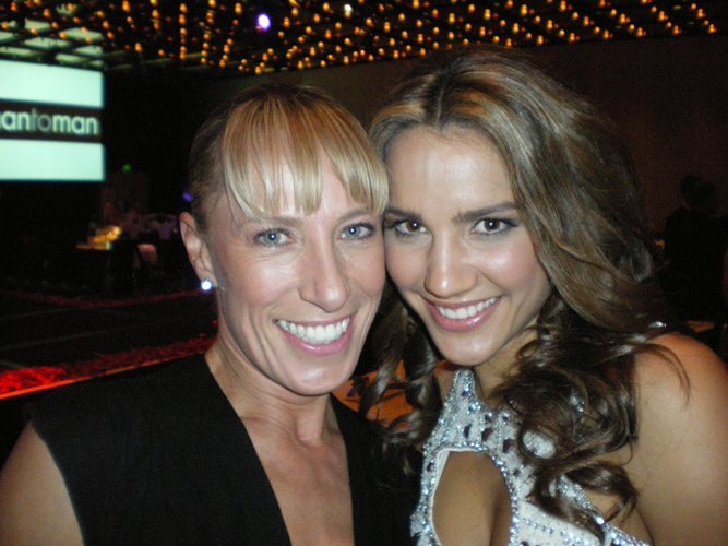 Rachel Finch & Katie Collins at Miss Universe 2010
