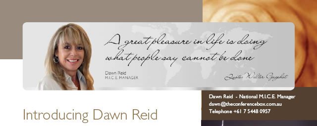 Dawn Reid - M.I.C.E. Manager, Brisbane & Sunshine Coast Offices