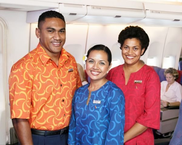 The Fijian cabin crew