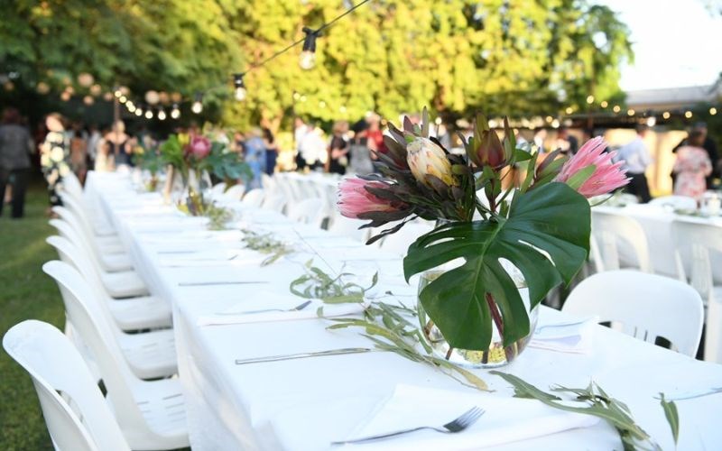 Table set-up during a corporate dinner hosted at the Katherine, Northern Territory venue following a show