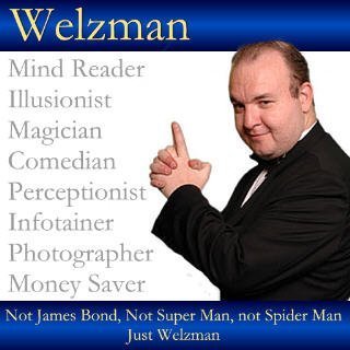 David Welzman- Magician, Mind Reader, Comedian & Infotainer