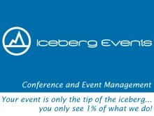 Iceberg Events - your conference is the tip of the iceberg... you only see 1% of what we do