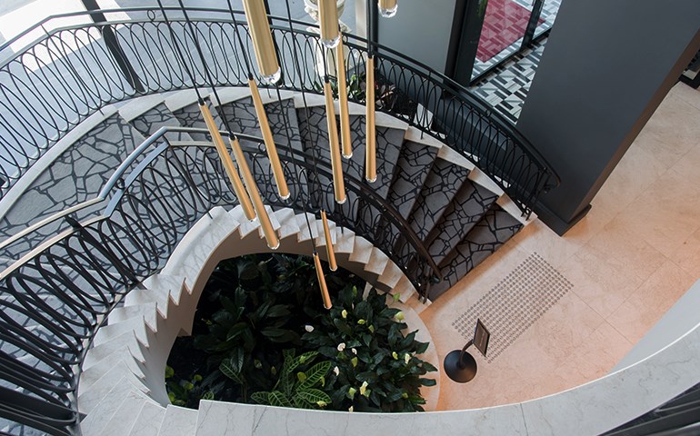 Grand Staircase at the main foyer of Le Montage.