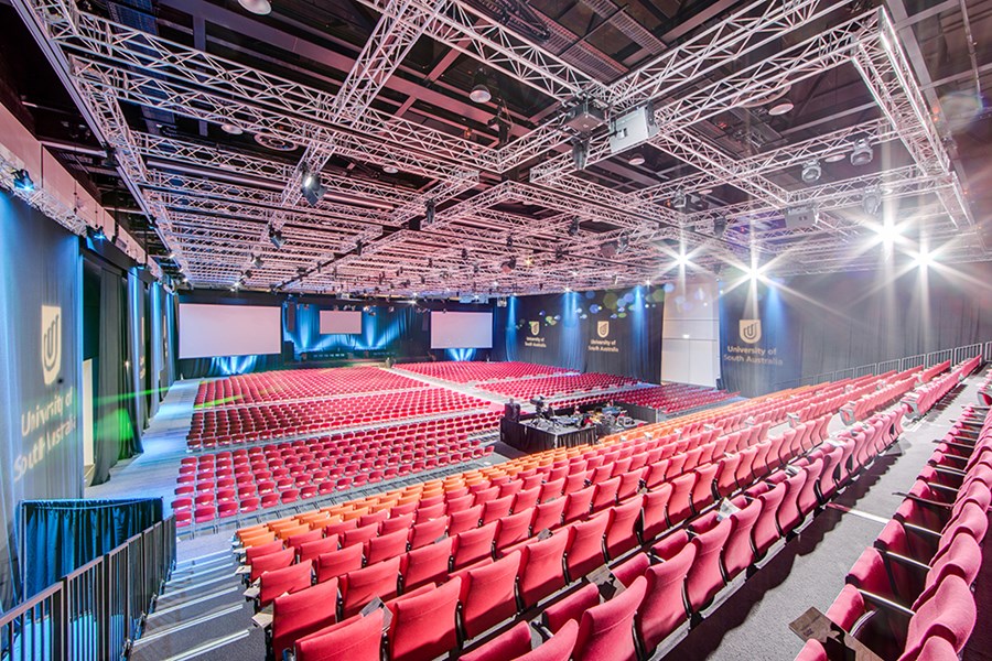 Halls in Adelaide Convention Centre's West Building, featuring state of the art lighting grid.