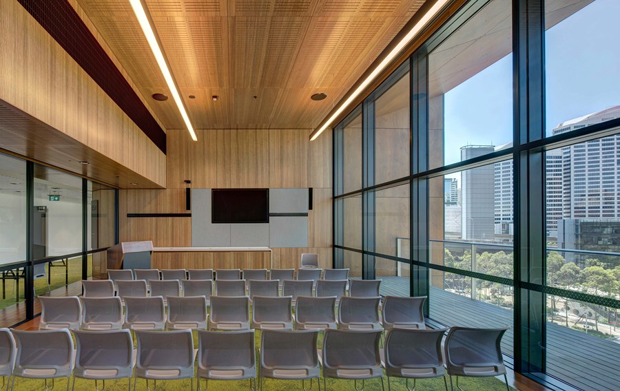 ICC Sydney Exhibition Meeting Pods are great for small meetings, seminars or training spaces - equipped with private balconies with views over Tumbalong Park.  